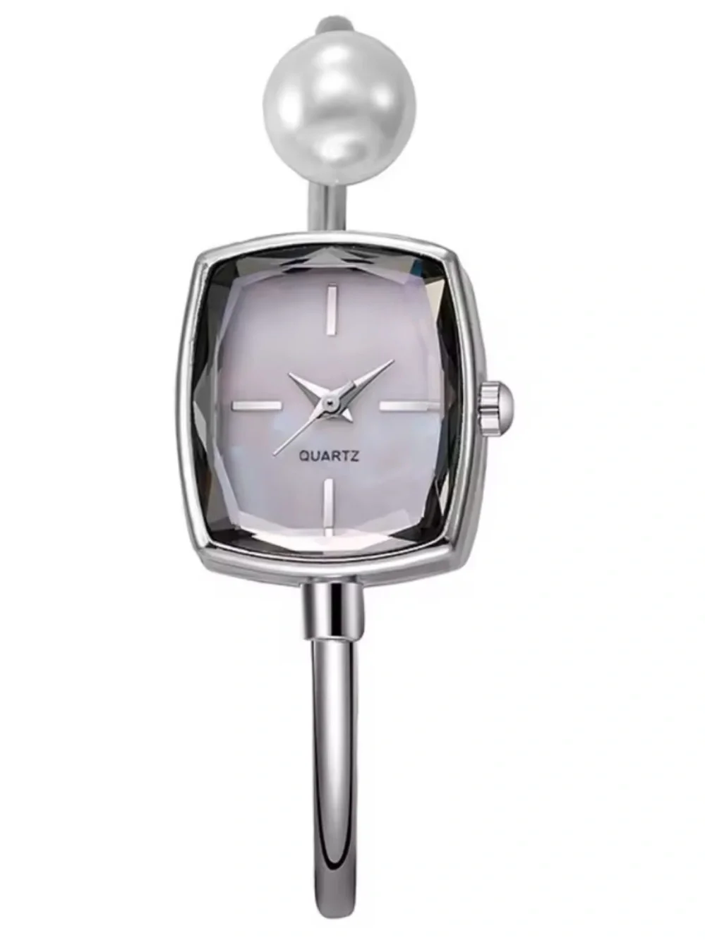 New Kohl’s Silver Tone Pearl Accent Quartz Bracelet Watch - Iridescent Dial